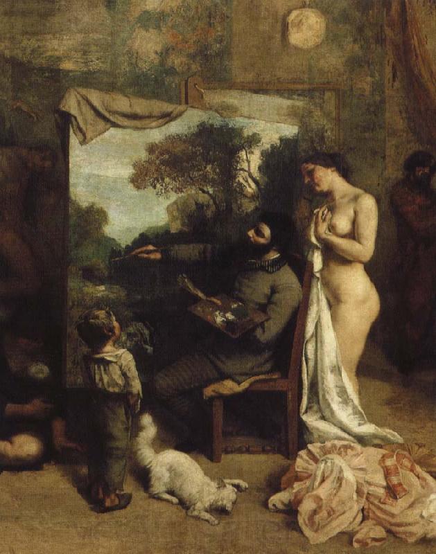 Gustave Courbet ateljen Spain oil painting art